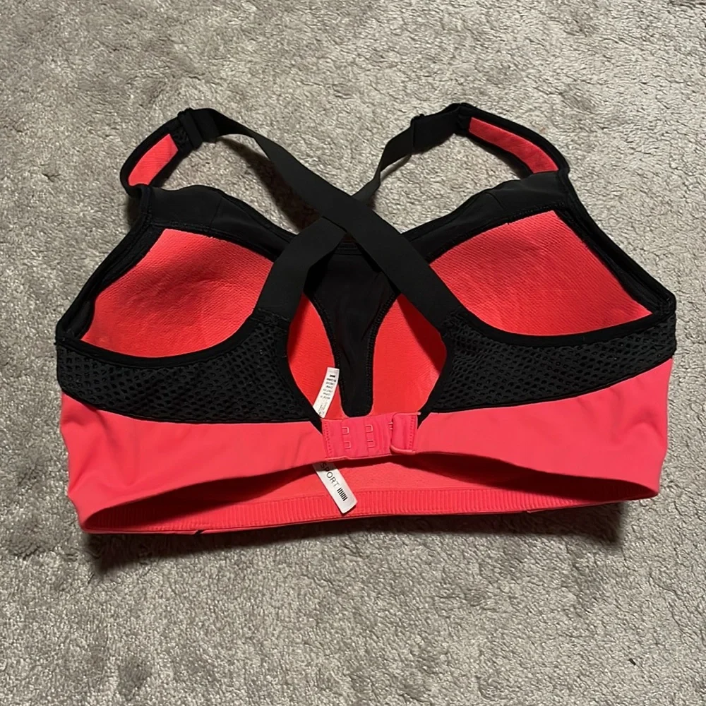 Victoria's Secret Coral Pink & Black VSX Sports Bra
